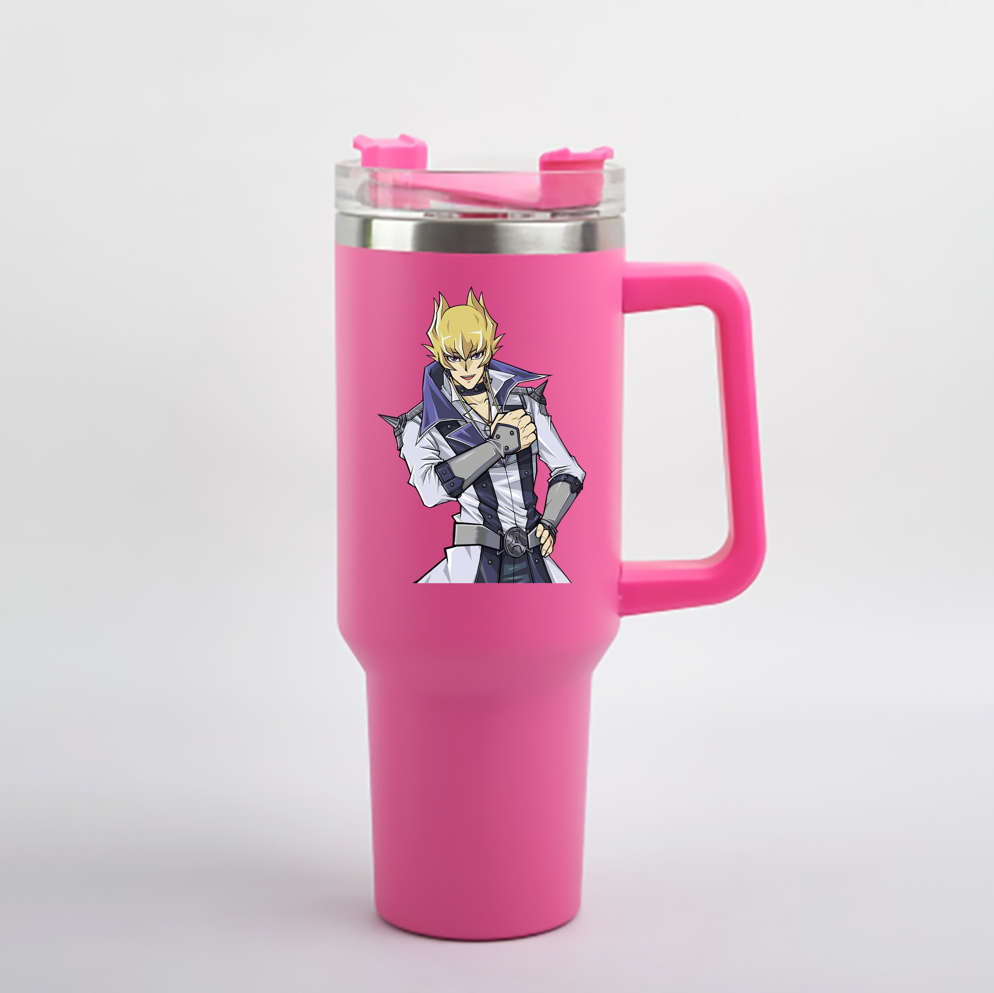（画像用） 遊☆戯☆王 Yu-Gi-Oh! 1200mL車用タンブラー - クリスタルステッカー（プラスチックストロー付き）
